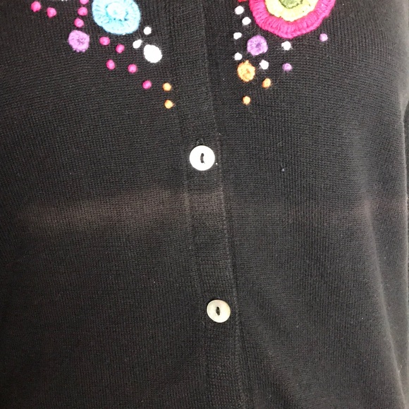 Mfaboston Embroidered Cardigan Sweater Size 8 - Picture 5 of 6